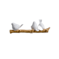 Miniatyrbillede 1 af 9: 3D Resin Bird Hangers Resin Bird Nøglekrog 3 FUGLE 3 FUGLE 3 Birds