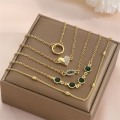 Miniatyrbild 4 av 7: Set i legering Gröna Zircon Eye Style STYLE 02 STYLE 02 Style 02