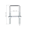 Miniatyrbillede 2 af 4: Firkantede U-bolte Rammeplade runde skiver M8X40X100mm