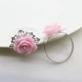 Miniatyrbilde 7 av 7: Serviett Munn Klut Ring ROSE RØD Rose Red