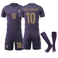 Miniatyrbillede 1 af 2: UEFA Euro 2024 England Udebanefodboldtrøje Nr. 10 Bellingham 28