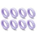 Pikkukuva 1 / 10: 8 kpl / set Matkalaukkujen pyörän kengät Matkalaukun pyörien suoja Purple 8Pcs-8Pcs