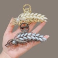 Miniatyrbillede 6 af 10: Elegant Wheat Hair Clip Metal Gripping Clip GULD gold