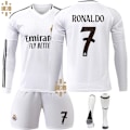 Miniatyrbilde 1 av 2: Real Madrid Hjemme Fotballdrakt Barn Lang Ermet 2024-2025 Nr. 7 Ronaldo L