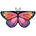 Miniatyrbilde 1 av 10: Butterfly Cape Butterfly Wings Shawl 07 07 07