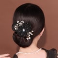 Pikkukuva 6 / 8: Flower Hair Clip -hiusnuttura MUSTA Black