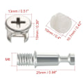 Miniatyrbild 2 av 6: 8st 3-i-1 möbelanslutningssats Cam Fitting Dowel Screws 8PCS