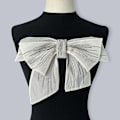 Pikkukuva 1 / 7: Big Chiffon Bow Rintaneulat Käsintehty rintakoru VALKOINEN white