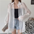 Miniatyrbillede 3 af 10: Dame Skjorte Bluse Langærmet Top SORT black