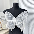 Miniatyrbild 1 av 10: Butterfly Patch Clothes Patches WHITE B B White B-B