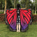 Miniatyrbillede 7 af 10: Butterfly Cape Butterfly Wings sjal 10 10 10