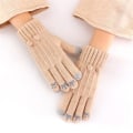 Miniatyrbillede 6 af 8: Strikkede uldne handsker Ride Split Finger Handsker C C C