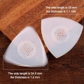 Miniatyrbillede 2 af 10: Guitar Pick Ruan Pick Plectrum WHITE 2 2 White 2-2