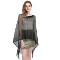 Miniatyrbillede 9 af 10: Hul kvast sjal Temperament Cardigan SORT Black