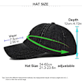 Miniatyrbillede 2 af 10: NYC Broderi Baseball Caps Distressed Faded Hats SORT black