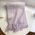 Miniatyrbillede 1 af 10: Vinter Cashmere tørklæde Lang kvast tørklæder LYS LILLA Light purple