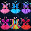 Pikkukuva 3 / 10: Lasten pukurekvisiitta Butterfly Wings -setit 11 11 11
