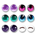 Miniatyrbillede 4 af 10: 20 stk/10 par Eyes Crafts Eyes Puppet Crystal Eyes 15MM 15MM 15mm