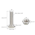 Miniatyrbillede 1 af 5: 20 STK T Slot Drop-in Bolt M5 Sekskant Flangemøtrik Sæt M5x20mm20pcs/Set