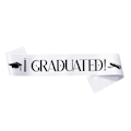 Pikkukuva 1 / 9: VALMISTUIN Sash Graduate Olkahihna VALKOINEN VALMISTUIN I white I GRADUATED-I GRADUATED