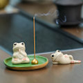 Miniatyrbillede 7 af 9: 3 stk Keramiske Dekorative Ornamenter Frø Lotusblad Duftende A