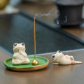 Miniatyrbillede 7 af 9: 3 stk Keramiske Dekorative Ornamenter Frø Lotusblad Duftende C