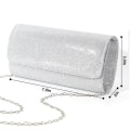 Miniatyrbild 2 av 10: 1 st Clutch Handväska SILVER silver
