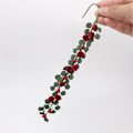 Miniatyrbillede 10 af 10: Dukkehus Miniature Plastic Simulation Rose spyd RØD Red