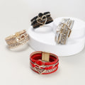 Miniatyrbillede 4 af 10: Bohemian Multilayer Bangle Håndlavet flettet armbånd GRØN Green