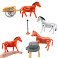 Miniatyrbillede 10 af 10: Horse Circling Legetøj Elektrisk Hest Model A-RED A-RED A-red