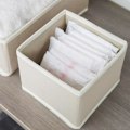Miniatyrbillede 9 af 10: 6 Stk/Sæt Stof Opbevaringsboks Tøj Organisation Skuffe SORT black