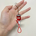 Miniatyrbilde 5 av 10: Blodpose nøkkelring Blodtype nøkkelring B B B