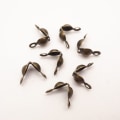 Miniatyrbilde 1 av 10: 200 stk Crimp Beads Cord Knot Deksler End Cap Connector Clasps 5 5 5