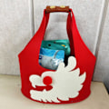 Miniatyrbillede 4 af 7: Dragon Felt Tote Håndtaske Indkøbstaske L L