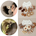 Miniatyrbillede 2 af 10: 10 stk Elastisk gummibånd Hårbånd Bowknot 3 3 3