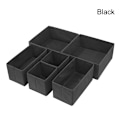 Miniatyrbillede 1 af 10: 6 Stk/Sæt Stof Opbevaringsboks Tøj Organisation Skuffe SORT black