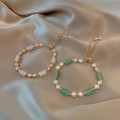 Miniatyrbilde 4 av 10: Good Luck Armbånd Jade Pearl Armbånd GRØNN Green