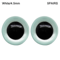 Miniatyrbilde 1 av 10: 10 stk/5 par Eyes Crafts Eyes Puppet Crystal Eyes 4,5MMWHITE 4.5mmWhite
