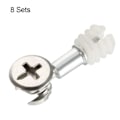 Miniatyrbild 3 av 6: 8st 3-i-1 möbelanslutningssats Cam Fitting Dowel Screws 8PCS