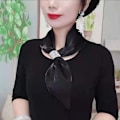 Miniatyrbillede 6 af 10: Wraps Neck Cross Tørklæder SORT Black