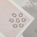 Miniatyrbilde 1 av 9: 10 STK 3D Nail Art Nailsmykker SØLV SILVER