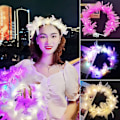 Miniatyrbild 4 av 8: Glödande LED-krans Light Up Pannband C C C