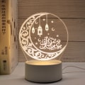 Pikkukuva 7 / 8: Eid Mubarak -koriste Ramadanin akryyli-yövalo 3D LED-valo
