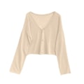 Miniatyrbillede 1 af 10: Dame Sjal Kort Cardigan ABRIKOS Apricot