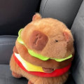 Miniatyrbillede 2 af 10: Hamburger Capybara Kapibala Plys Dukke 26CM 26cm