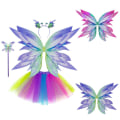 Miniatyrbillede 4 af 10: Fairy Wings Dress-Up Wings ROSE RED 1 STK 1 STK rose red 1pc-1pc