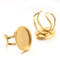Pikkukuva 3 / 3: Cabochon Ring Pyöreä Cabochon Ring Ring Kehyksen asetusaihiot