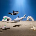 Miniatyrbild 8 av 9: Havsbottenlandskapsprydnader Undervattensminifigurer 2 2 2