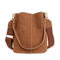 Miniatyrbillede 6 af 10: Minimalistisk Bucket Bag Håndholdt Skuldertaske SORT Black