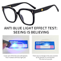 Miniatyrbillede 2 af 10: Anti-Blue Light Briller Firkantede Briller LEOPARD PRINT Leopard print